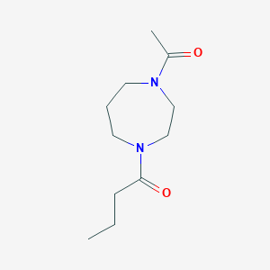 molecular formula C11H20N2O2 B7567604 1-(4-Acetyl-1,4-diazepan-1-yl)butan-1-one 
