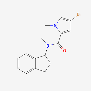 4-bromo-N-(2,3-dihydro-1H-inden-1-yl)-N,1-dimethylpyrrole-2-carboxamide