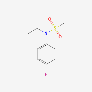 molecular formula C9H12FNO2S B7567638 N-ethyl-N-(4-fluorophenyl)methanesulfonamide 