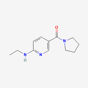 molecular formula C12H17N3O B7567639 [6-(Ethylamino)pyridin-3-yl]-pyrrolidin-1-ylmethanone 