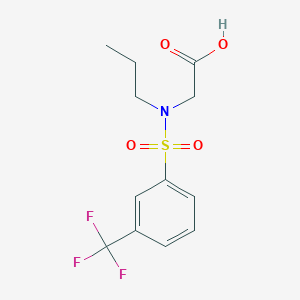 molecular formula C12H14F3NO4S B7567655 2-[Propyl-[3-(trifluoromethyl)phenyl]sulfonylamino]acetic acid 