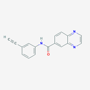 molecular formula C17H11N3O B7567661 N-(3-ethynylphenyl)quinoxaline-6-carboxamide 