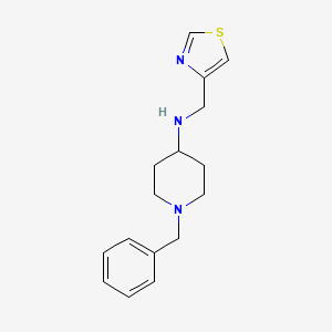 molecular formula C16H21N3S B7567664 1-benzyl-N-(1,3-thiazol-4-ylmethyl)piperidin-4-amine 