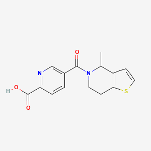 molecular formula C15H14N2O3S B7567694 5-(4-methyl-6,7-dihydro-4H-thieno[3,2-c]pyridine-5-carbonyl)pyridine-2-carboxylic acid 