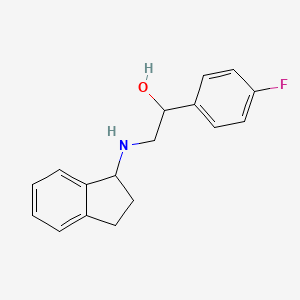molecular formula C17H18FNO B7567702 2-(2,3-dihydro-1H-inden-1-ylamino)-1-(4-fluorophenyl)ethanol 