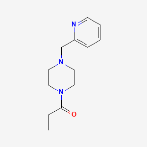 molecular formula C13H19N3O B7567718 1-[4-(Pyridin-2-ylmethyl)piperazin-1-yl]propan-1-one 
