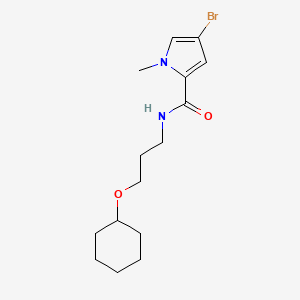 molecular formula C15H23BrN2O2 B7567742 4-bromo-N-(3-cyclohexyloxypropyl)-1-methylpyrrole-2-carboxamide 