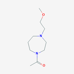 molecular formula C10H20N2O2 B7567753 1-[4-(2-Methoxyethyl)-1,4-diazepan-1-yl]ethanone 