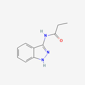 molecular formula C10H11N3O B7567755 N-(1H-indazol-3-yl)propanamide 