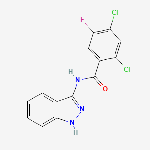 molecular formula C14H8Cl2FN3O B7567763 2,4-dichloro-5-fluoro-N-(1H-indazol-3-yl)benzamide 