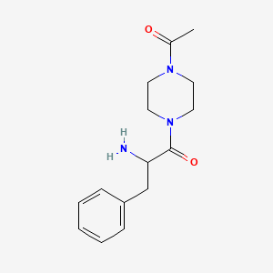 molecular formula C15H21N3O2 B7567767 1-(4-Acetylpiperazin-1-yl)-2-amino-3-phenylpropan-1-one 