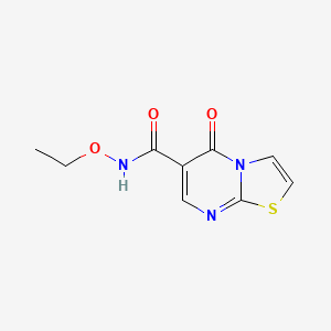 molecular formula C9H9N3O3S B7567782 N-ethoxy-5-oxo-[1,3]thiazolo[3,2-a]pyrimidine-6-carboxamide 