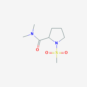 molecular formula C8H16N2O3S B7567791 N,N-dimethyl-1-methylsulfonylpyrrolidine-2-carboxamide 