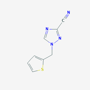 molecular formula C8H6N4S B7567809 1-(Thiophen-2-ylmethyl)-1,2,4-triazole-3-carbonitrile 