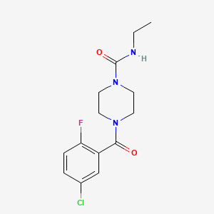 4-(5-chloro-2-fluorobenzoyl)-N-ethylpiperazine-1-carboxamide