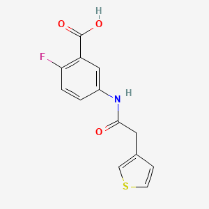 2-Fluoro-5-[(2-thiophen-3-ylacetyl)amino]benzoic acid