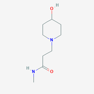 molecular formula C9H18N2O2 B7567879 3-(4-hydroxypiperidin-1-yl)-N-methylpropanamide 