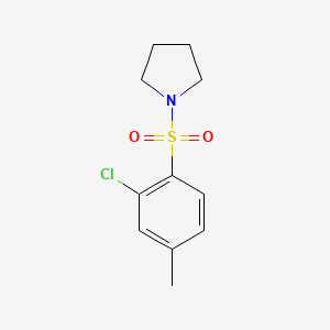 molecular formula C11H14ClNO2S B7567893 1-(2-Chloro-4-methylphenyl)sulfonylpyrrolidine 