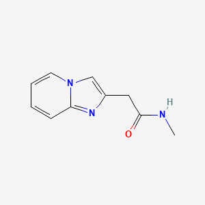 molecular formula C10H11N3O B7567940 2-imidazo[1,2-a]pyridin-2-yl-N-methylacetamide 