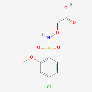 molecular formula C9H10ClNO6S B7567945 2-[(4-Chloro-2-methoxyphenyl)sulfonylamino]oxyacetic acid 