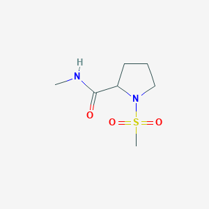 molecular formula C7H14N2O3S B7567959 N-methyl-1-methylsulfonylpyrrolidine-2-carboxamide 