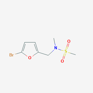 molecular formula C7H10BrNO3S B7567986 N-[(5-bromofuran-2-yl)methyl]-N-methylmethanesulfonamide 
