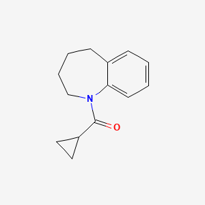 molecular formula C14H17NO B7567994 Cyclopropyl(2,3,4,5-tetrahydro-1-benzazepin-1-yl)methanone 
