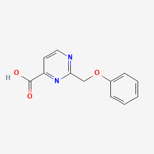 molecular formula C12H10N2O3 B7568025 2-(Phenoxymethyl)pyrimidine-4-carboxylic acid 