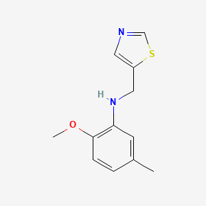 molecular formula C12H14N2OS B7568034 2-methoxy-5-methyl-N-(1,3-thiazol-5-ylmethyl)aniline 