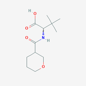molecular formula C12H21NO4 B7568037 (2S)-3,3-dimethyl-2-(oxane-3-carbonylamino)butanoic acid 