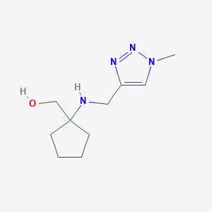 molecular formula C10H18N4O B7568041 [1-[(1-Methyltriazol-4-yl)methylamino]cyclopentyl]methanol 