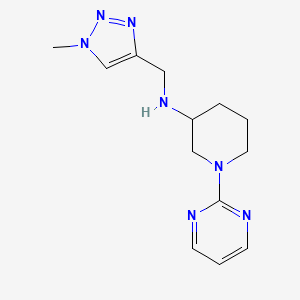molecular formula C13H19N7 B7568056 N-[(1-methyltriazol-4-yl)methyl]-1-pyrimidin-2-ylpiperidin-3-amine 