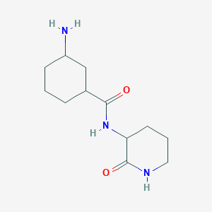 molecular formula C12H21N3O2 B7568069 3-amino-N-(2-oxopiperidin-3-yl)cyclohexane-1-carboxamide 