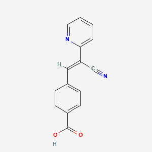 molecular formula C15H10N2O2 B7568078 4-[(Z)-2-cyano-2-pyridin-2-ylethenyl]benzoic acid 