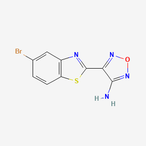 molecular formula C9H5BrN4OS B7568115 4-(5-Bromo-1,3-benzothiazol-2-yl)-1,2,5-oxadiazol-3-amine 