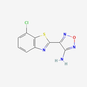 molecular formula C9H5ClN4OS B7568128 4-(7-Chloro-1,3-benzothiazol-2-yl)-1,2,5-oxadiazol-3-amine 