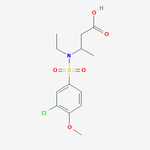 3-[(3-Chloro-4-methoxyphenyl)sulfonyl-ethylamino]butanoic acid