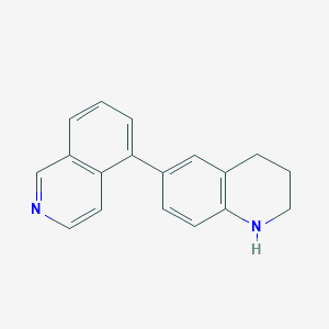 molecular formula C18H16N2 B7568194 5-(1,2,3,4-Tetrahydroquinolin-6-yl)isoquinoline 