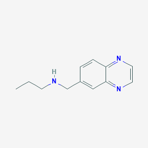 molecular formula C12H15N3 B7568199 N-(quinoxalin-6-ylmethyl)propan-1-amine 