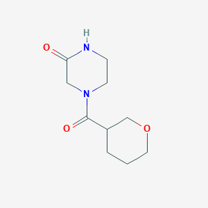 molecular formula C10H16N2O3 B7568203 4-(Oxane-3-carbonyl)piperazin-2-one 