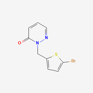 molecular formula C9H7BrN2OS B7568214 2-[(5-Bromothiophen-2-yl)methyl]pyridazin-3-one 