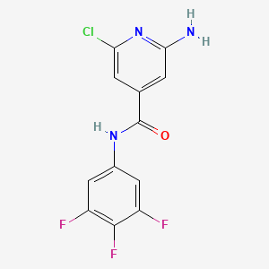 molecular formula C12H7ClF3N3O B7568219 2-amino-6-chloro-N-(3,4,5-trifluorophenyl)pyridine-4-carboxamide 