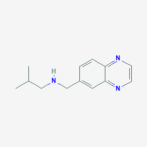 molecular formula C13H17N3 B7568242 2-methyl-N-(quinoxalin-6-ylmethyl)propan-1-amine 