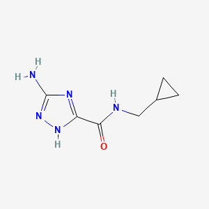 molecular formula C7H11N5O B7568248 3-amino-N-(cyclopropylmethyl)-1H-1,2,4-triazole-5-carboxamide 