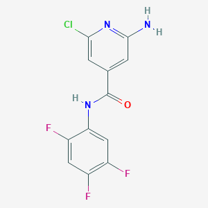 molecular formula C12H7ClF3N3O B7568292 2-amino-6-chloro-N-(2,4,5-trifluorophenyl)pyridine-4-carboxamide 