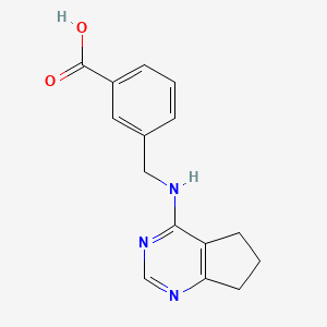 3-[(6,7-dihydro-5H-cyclopenta[d]pyrimidin-4-ylamino)methyl]benzoic acid