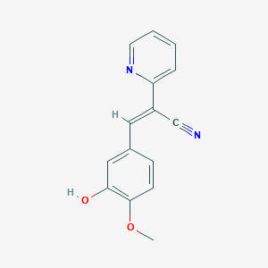 molecular formula C15H12N2O2 B7568329 (Z)-3-(3-hydroxy-4-methoxyphenyl)-2-pyridin-2-ylprop-2-enenitrile 