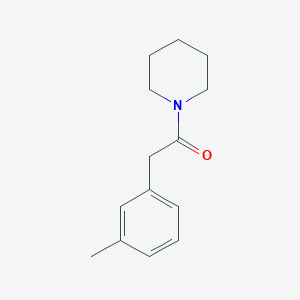 molecular formula C14H19NO B7568338 2-(3-Methylphenyl)-1-piperidin-1-ylethanone 