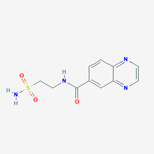 molecular formula C11H12N4O3S B7568344 N-(2-sulfamoylethyl)quinoxaline-6-carboxamide 