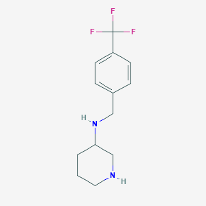 molecular formula C13H17F3N2 B7568416 N-[[4-(trifluoromethyl)phenyl]methyl]piperidin-3-amine 